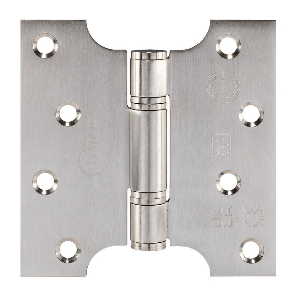 Eclipse 4 Inch (102 x 51mm) Stainless Steel Parliament Hinge - Satin Stainless Steel (Sold in Pairs)